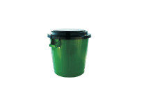 Universalbehälter 70l. grün,m.schwarzem Deckel TEP
